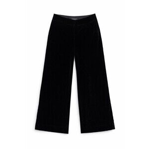 Ann Taylor Factory Black Velour Wide Leg Ankle Pants Size 4 NWT